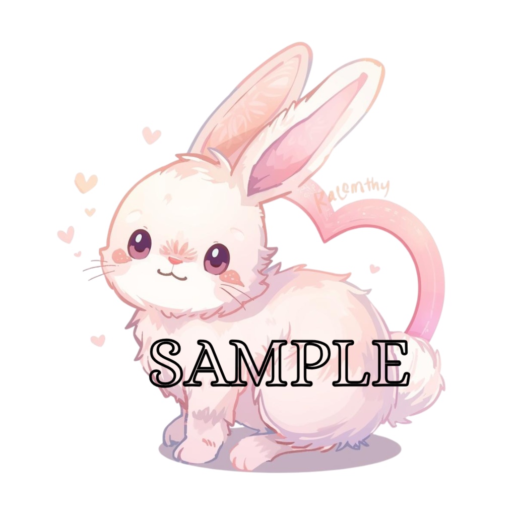 【商用利用可】ファンシーかわいいうさぎクリップアート10点セット(PNG背景透過)