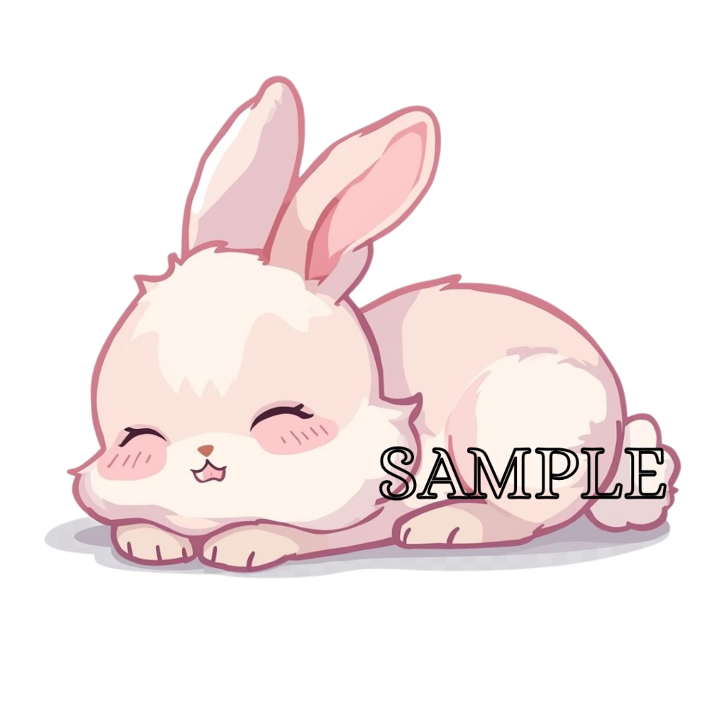 【商用利用可】ファンシーかわいいうさぎクリップアート10点セット(PNG背景透過)