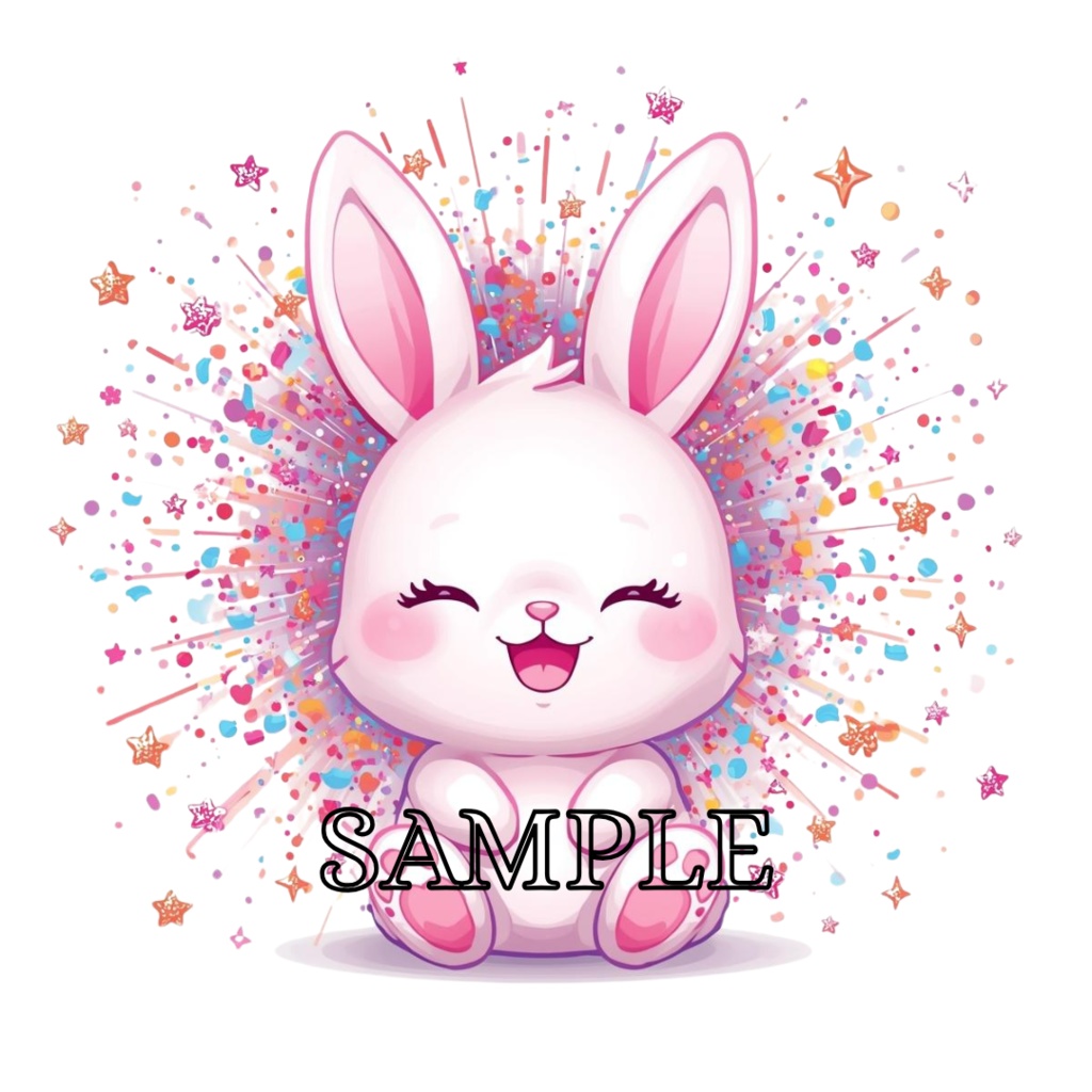 【商用利用可】ファンシーかわいいうさぎクリップアート10点セット(PNG背景透過)