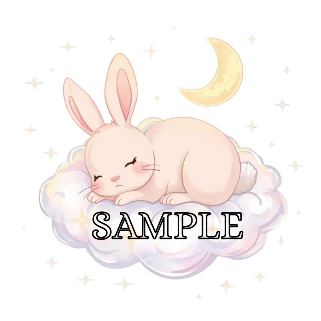 【商用利用可】ファンシーかわいいうさぎクリップアート10点セット(PNG背景透過)