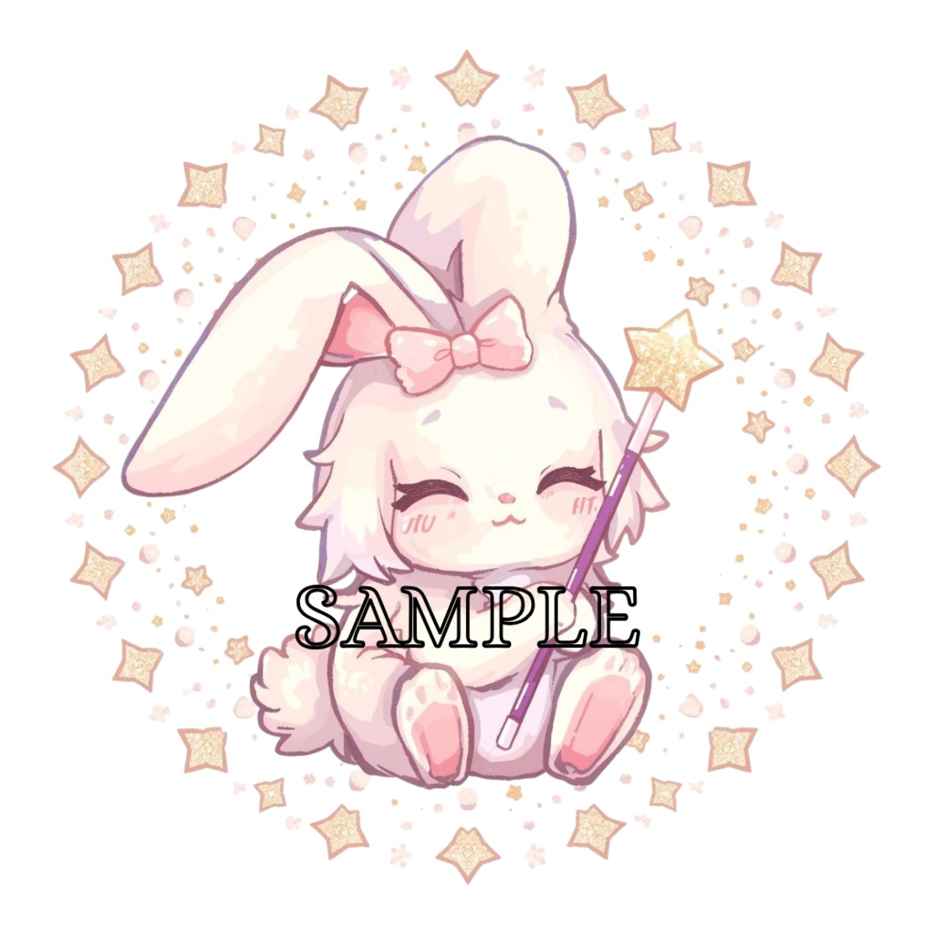 【商用利用可】ファンシーかわいいうさぎクリップアート10点セット(PNG背景透過)