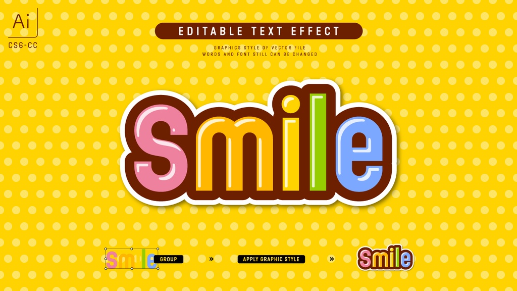 カラフル元気なキッズデザイングラフィックスタイル25セット / Adobe Illustrator