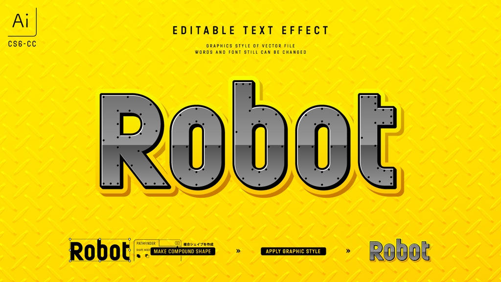 カラフル元気なキッズデザイングラフィックスタイル25セット / Adobe Illustrator