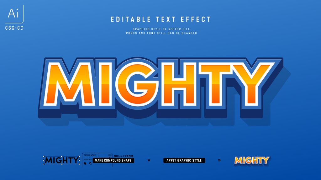 カラフル元気なキッズデザイングラフィックスタイル25セット / Adobe Illustrator