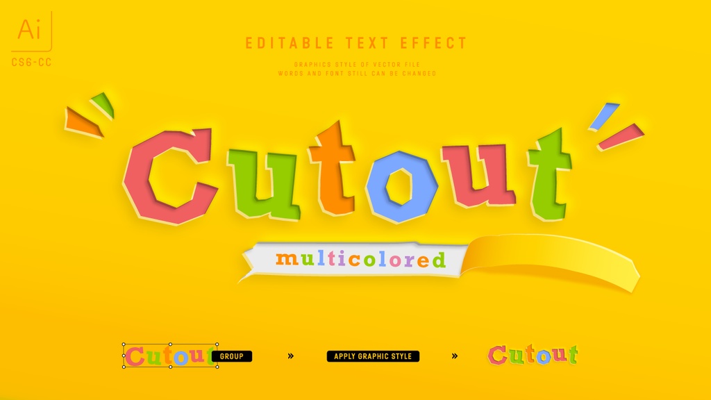 カラフル元気なキッズデザイングラフィックスタイル25セット / Adobe Illustrator