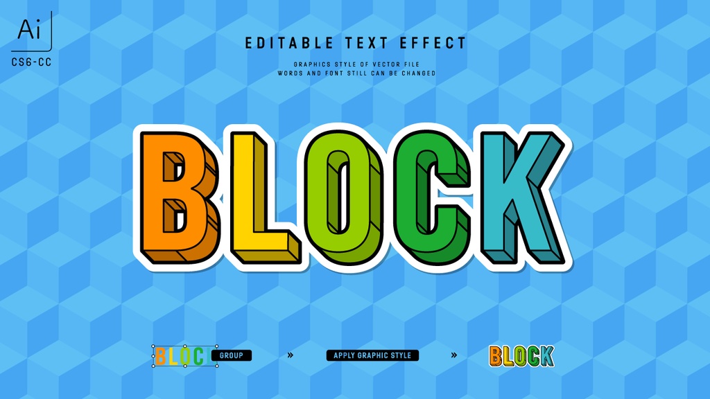 カラフル元気なキッズデザイングラフィックスタイル25セット / Adobe Illustrator