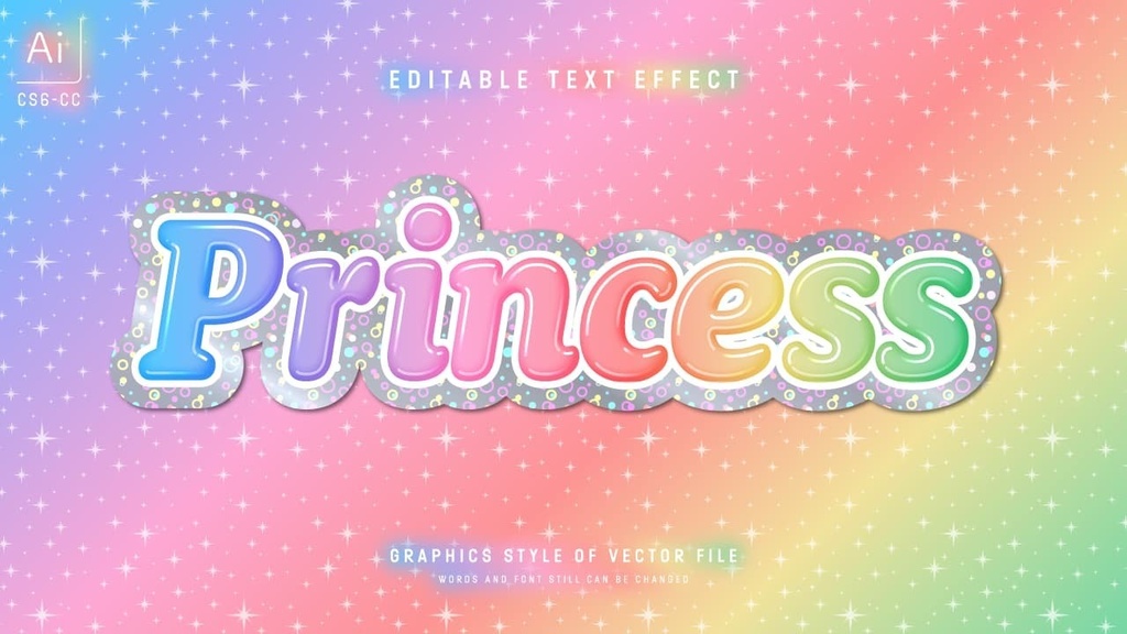 ファンシーデザインなグラフィックスタイル25セット / Adobe Illustrator