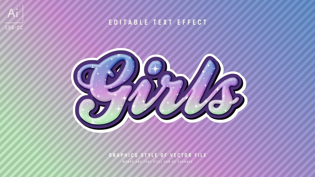 ファンシーデザインなグラフィックスタイル25セット / Adobe Illustrator