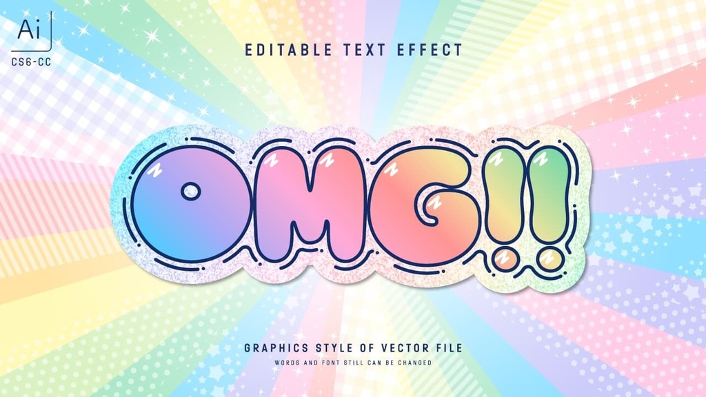 ファンシーデザインなグラフィックスタイル25セット / Adobe Illustrator