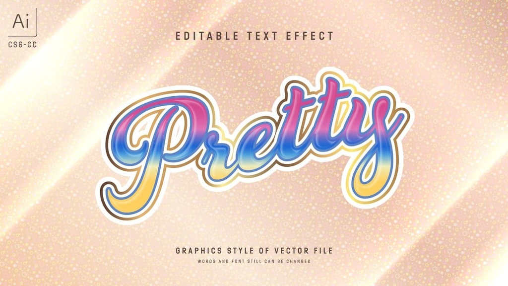 ファンシーデザインなグラフィックスタイル25セット / Adobe Illustrator