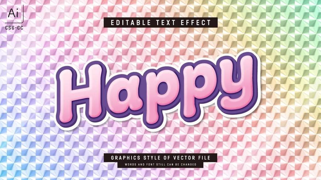 ファンシーデザインなグラフィックスタイル25セット / Adobe Illustrator