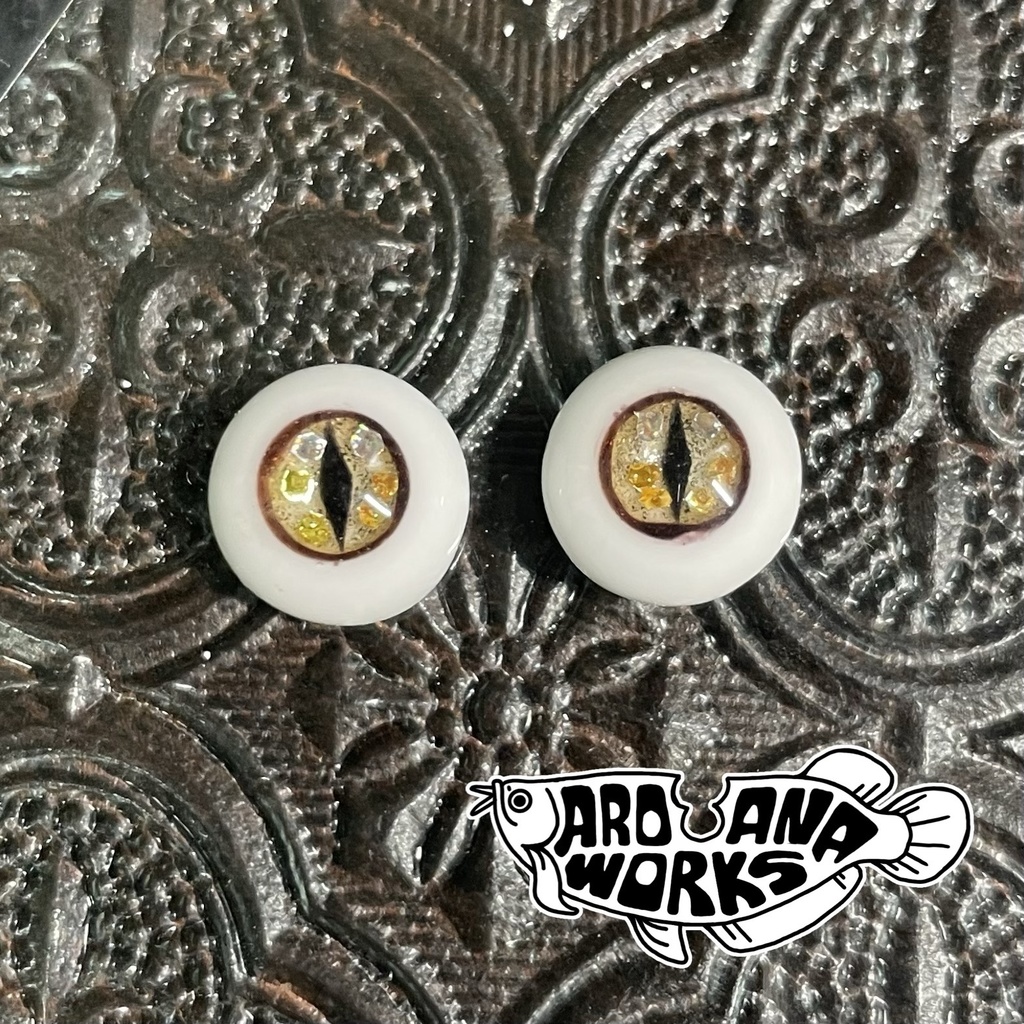 【試作・B品】10mm / ギラギラ黄金キャットアイ