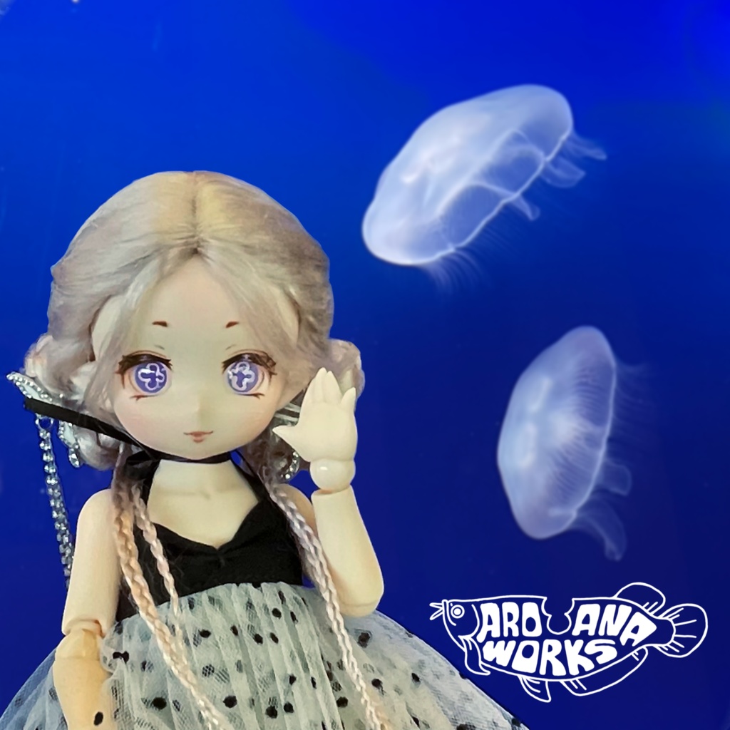 蓄光クラゲアイ パープル 10mm/12mm/14mm/16mm/18mm