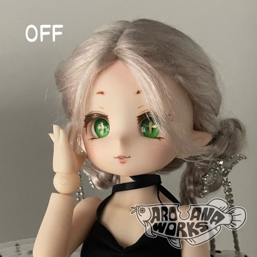 闇夜で輝く十字架アイ typeA ピンク 10mm/12mm/14mm/16mm/18mm