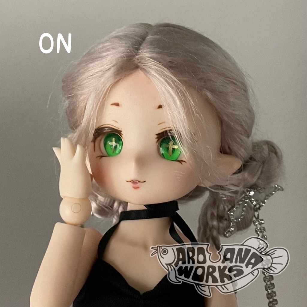 闇夜で輝く十字架アイ typeA ピンク 10mm/12mm/14mm/16mm/18mm