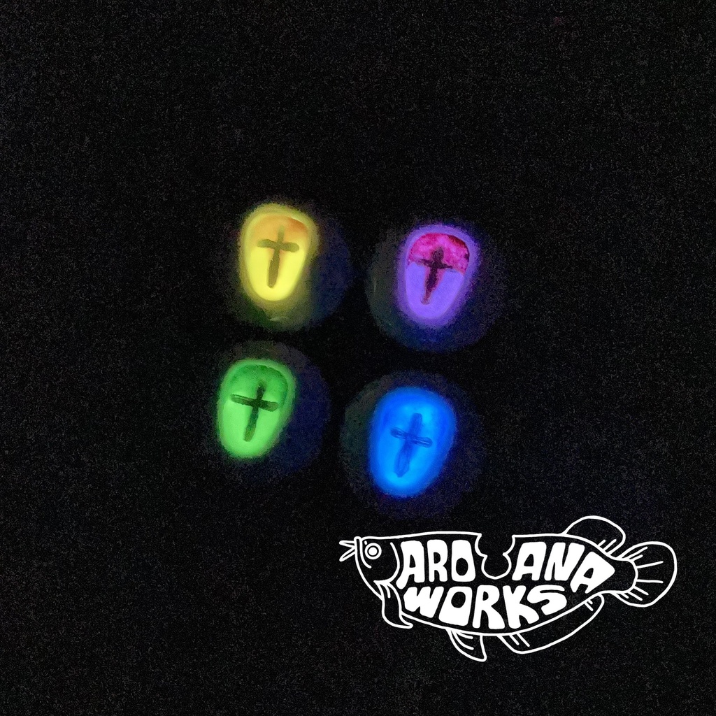 闇夜で輝く十字架アイ typeB ピンク 14mm/16mm/18mm/20mm/22mm