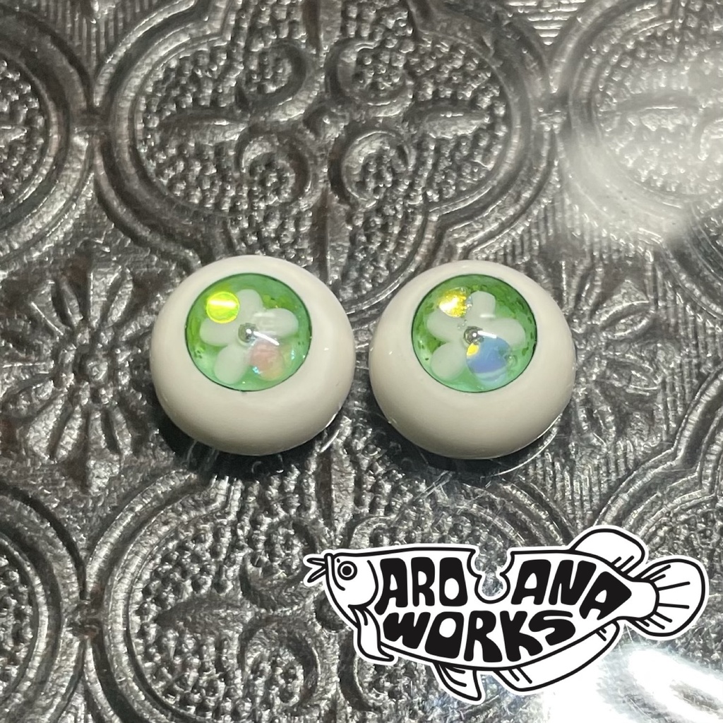 【即納】14mm / 水中花アイ グリーン