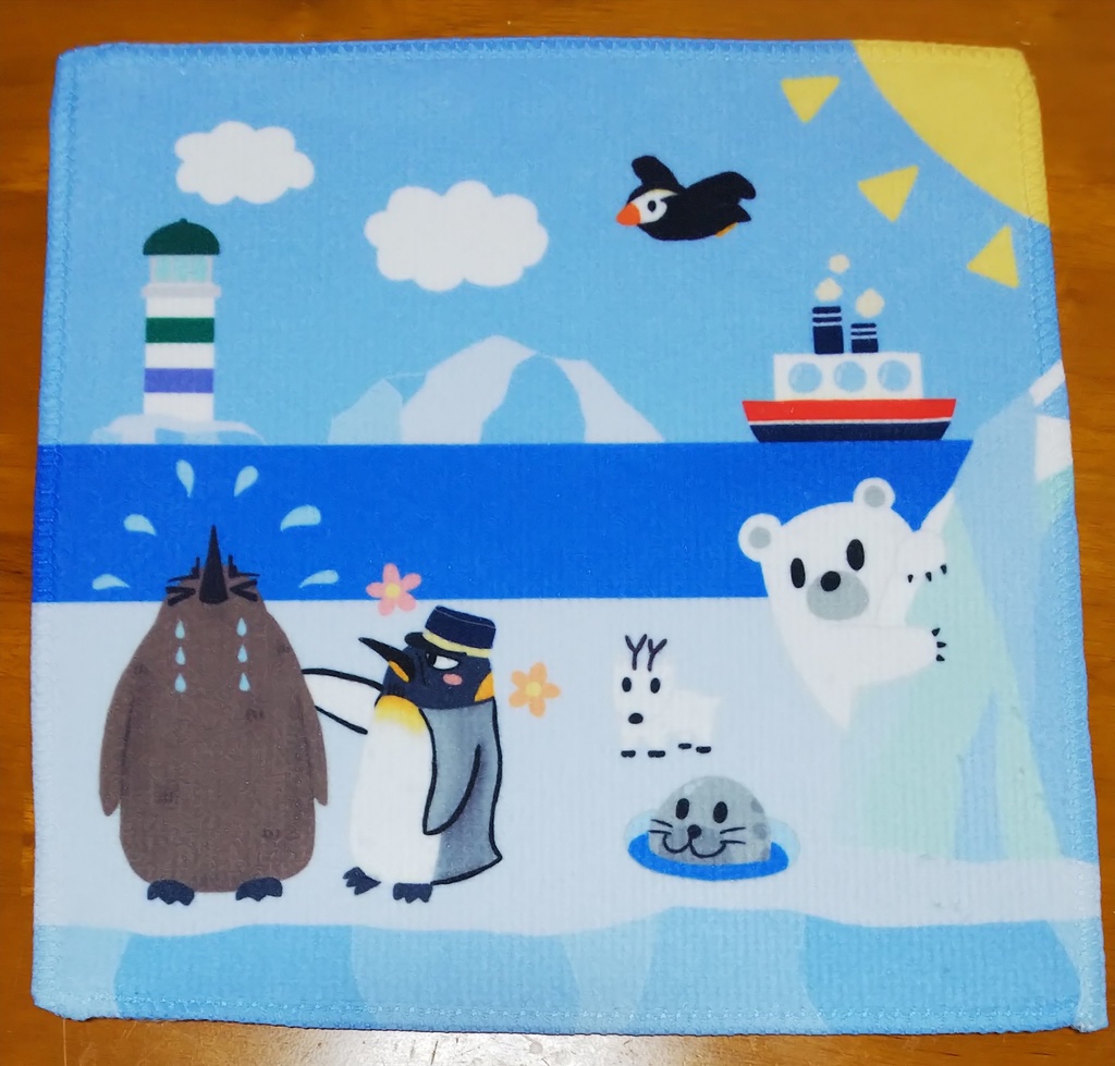 月鯉ペンギン ミニタオルハンカチ ぽてと屋 Booth