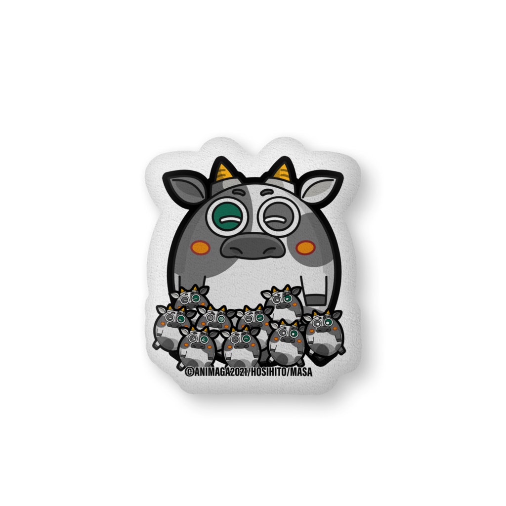 干支キャラ【うしさん(仮名)】ふかふかクッション-中