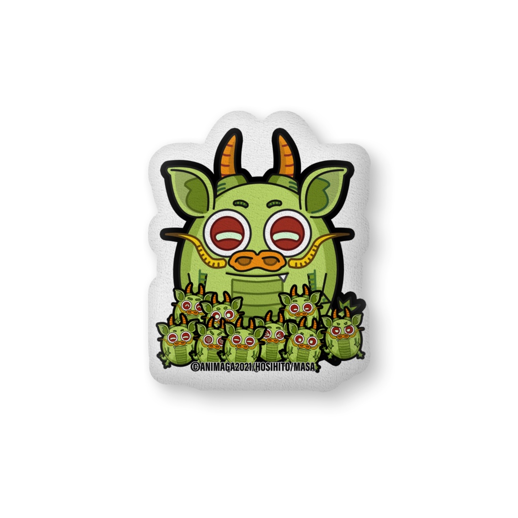 干支キャラ【りゅうさん(仮名)】ふかふかクッション-中