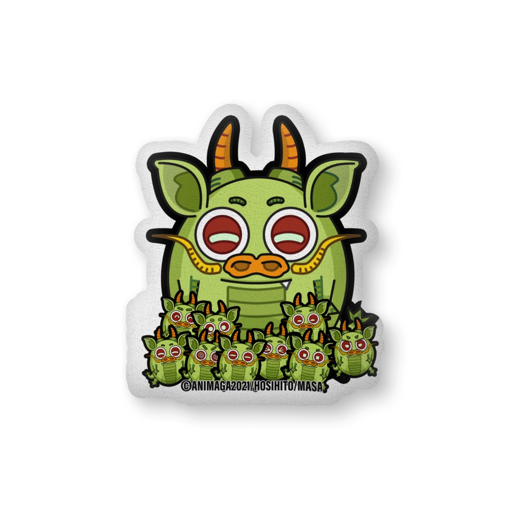 干支キャラ【りゅうさん(仮名)】ふかふかクッション-大