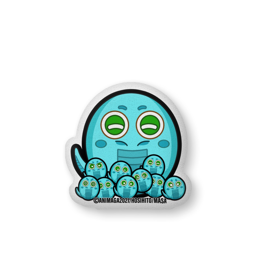 干支キャラ【へびさん(仮名)】ふかふかクッション-大