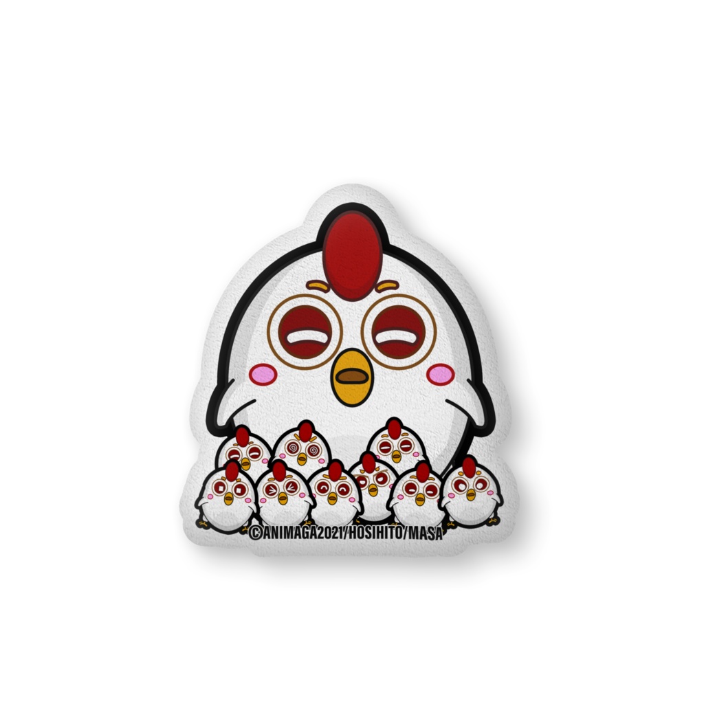 干支キャラ【とりさん(仮名)】ふかふかクッション-大