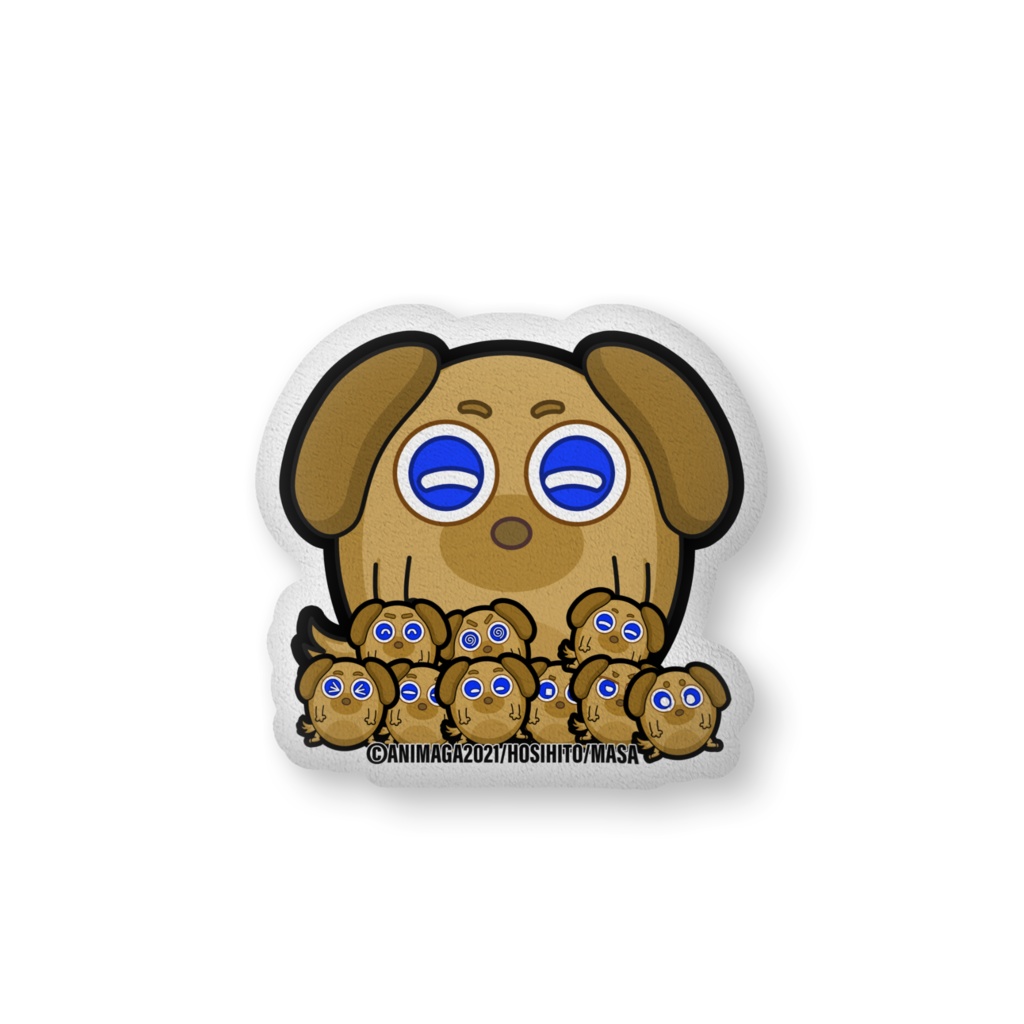 干支キャラ【いぬさん(仮名)】ふかふかクッション-大