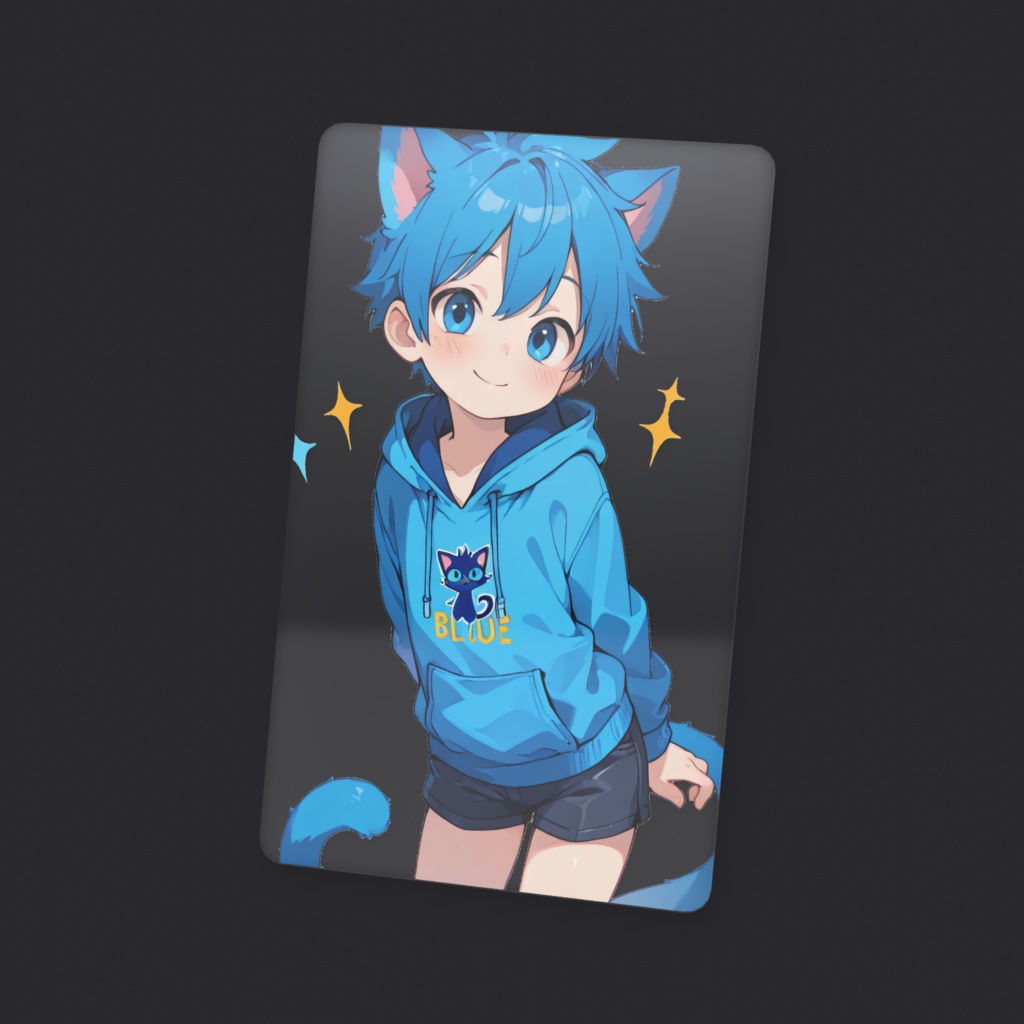 あおねこくん クリアカード(55x91mm)