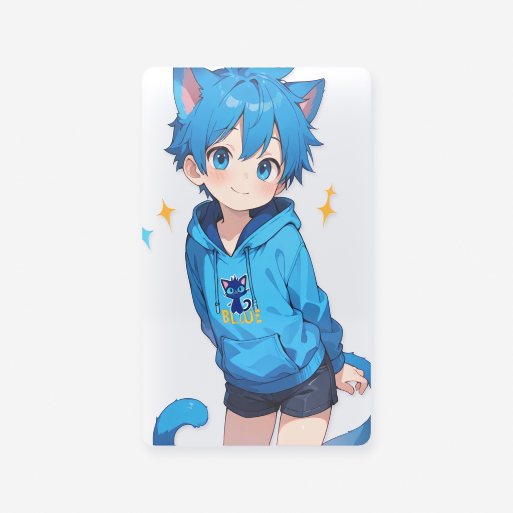 あおねこくん クリアカード(55x91mm)