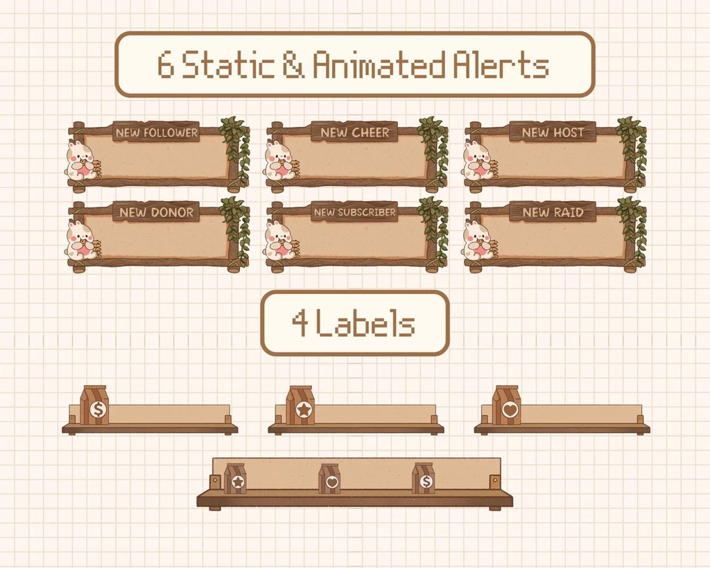 Stream Layout Cute Bear Chef Cafe Shop | Stream Panels | Stream Backgrounds | Static & Animated | ストリームレイアウトかわいいクマのシェフカフェショップ | ストリームパネル | ストリームの背景 |静的およびアニメーション |