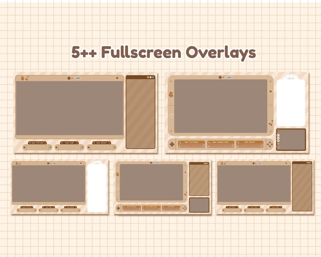 Cute Retro Cafe Layout Coffee | Stream Twitch Backgrounds | Twitch Panels | Twitch Stream | かわいいレトロなカフェのレイアウトストリーム Twitch 背景 | ツイッチパネル |ツイッチストリーム |