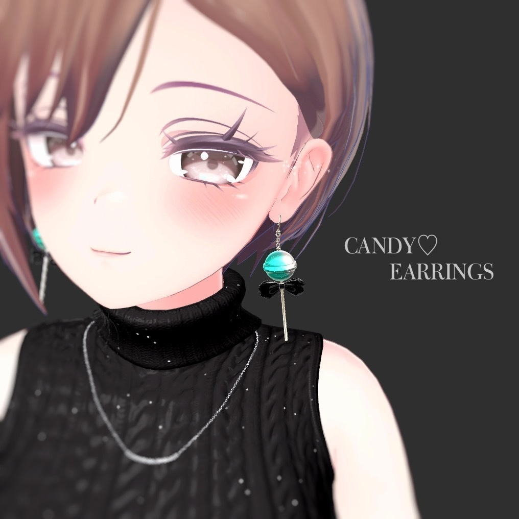 Candy earrings♡(VRC用ｷｬﾝﾃﾞｨﾋﾟｱｽ、Halloweenカラーあり)