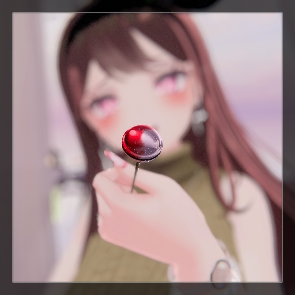 Candy earrings♡(VRC用キャンディピアス、Halloweenカラーあり)