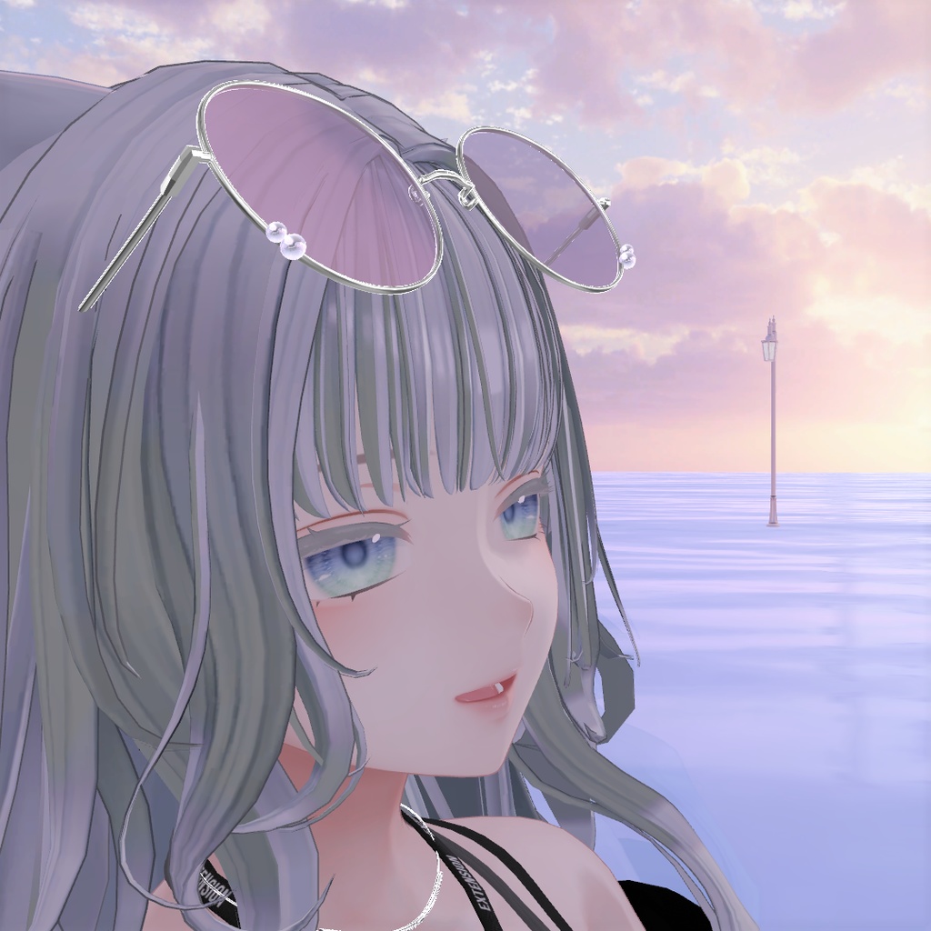 パール付き眼鏡&サングラス3点セット