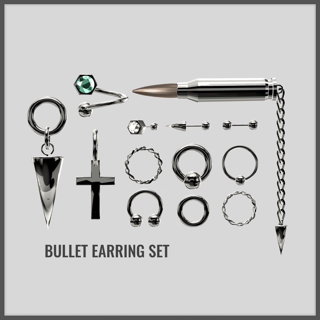 Bullet earrings 13set 
