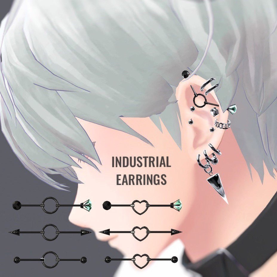 【無料】Industrial-earrings