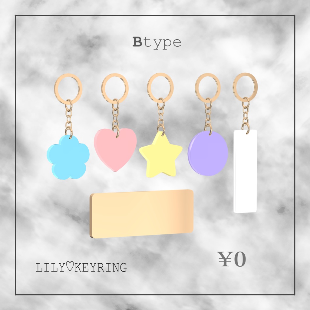 Keyring+nametag♡無料版あり(※イニシャルは別売りです)