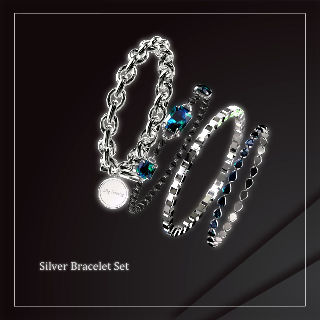 Silver Bracelet Set