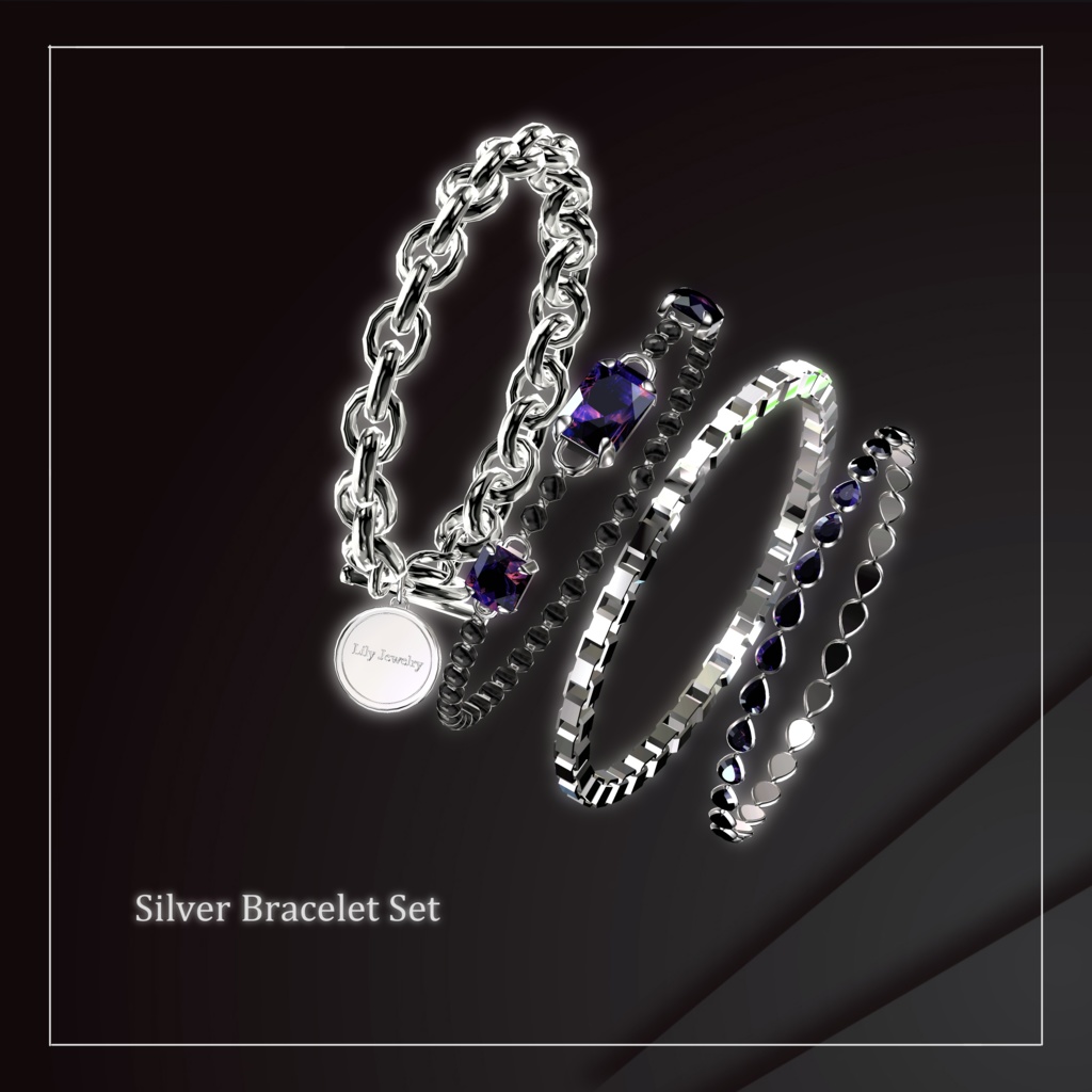 Silver Bracelet Set
