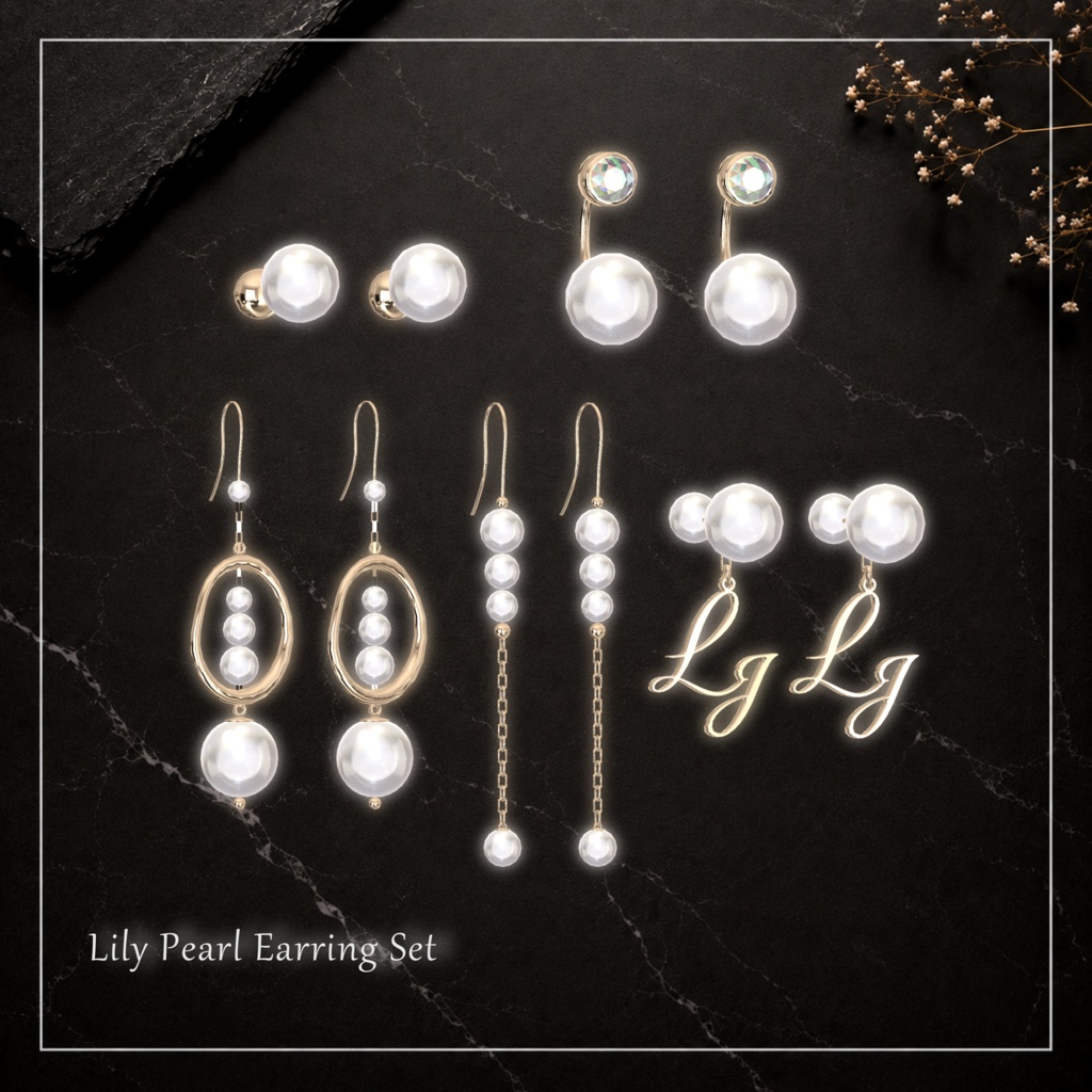 Lily Pearl Earring Set