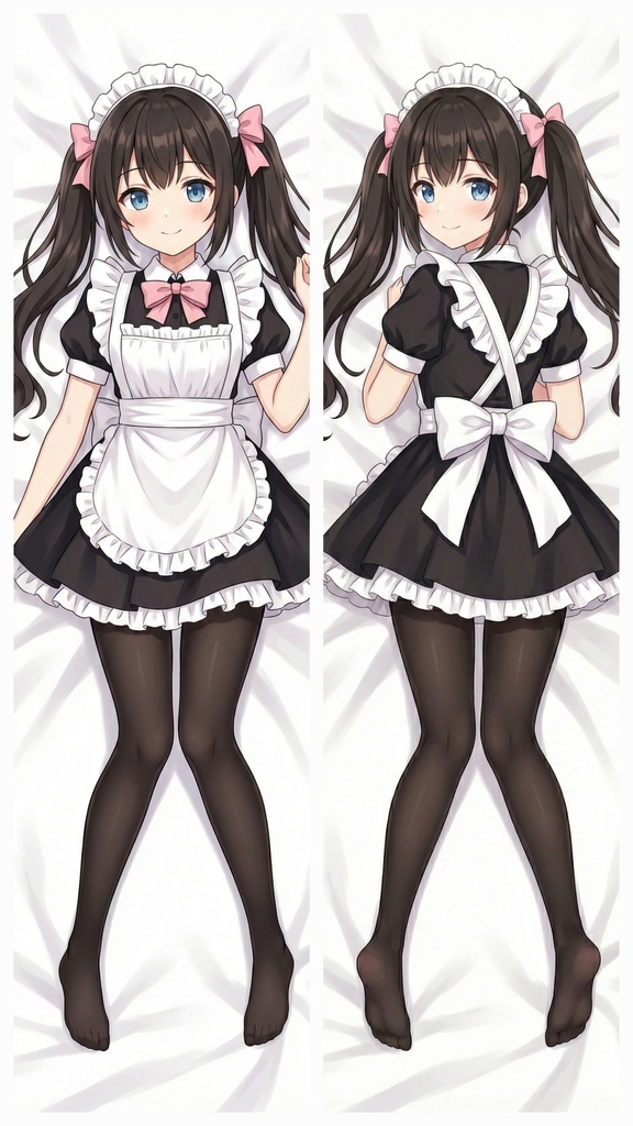 【オリジナル】全力御奉仕！藍音のミニスカメイド抱き枕カバー