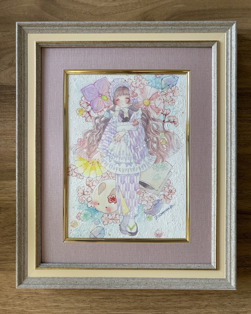 new【額装原画】夢みるように眠りたい