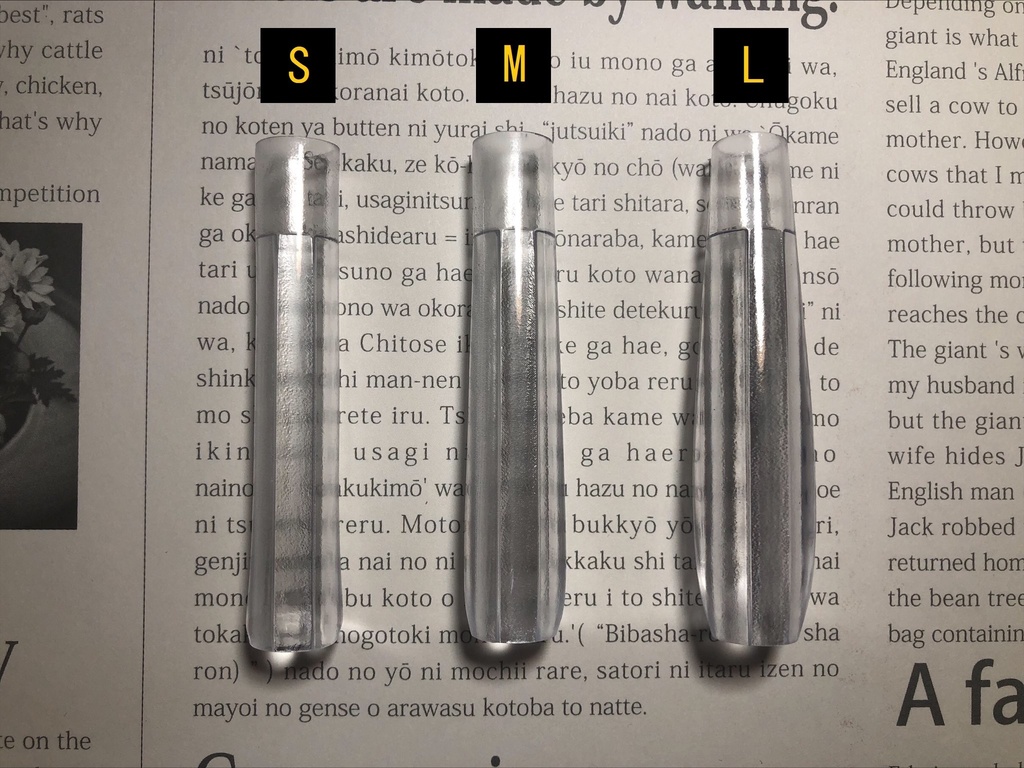 【Lサイズ透明】(標準ペン、プロペン2用)クリスタルグリップ【ワコム用透明樹脂グリップ】