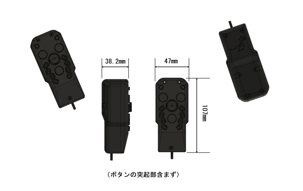 【STUDIOMATE GHOST-ゴースト-】有線左手デバイス【18ボタン】