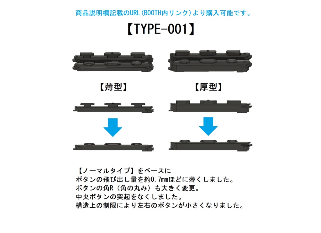 ProPen3(プロペン3)用サイドボタン交換パーツ(金属芯で丈夫)