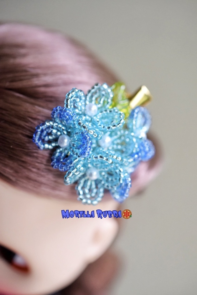 紫陽花のヘアクリップ