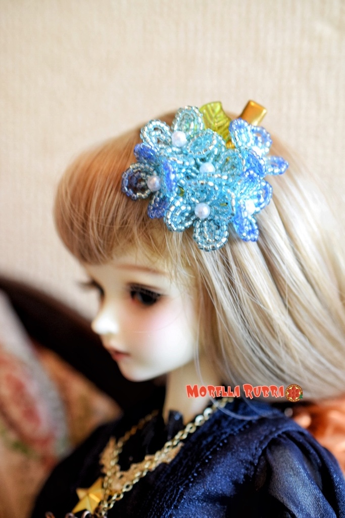 紫陽花のヘアクリップ