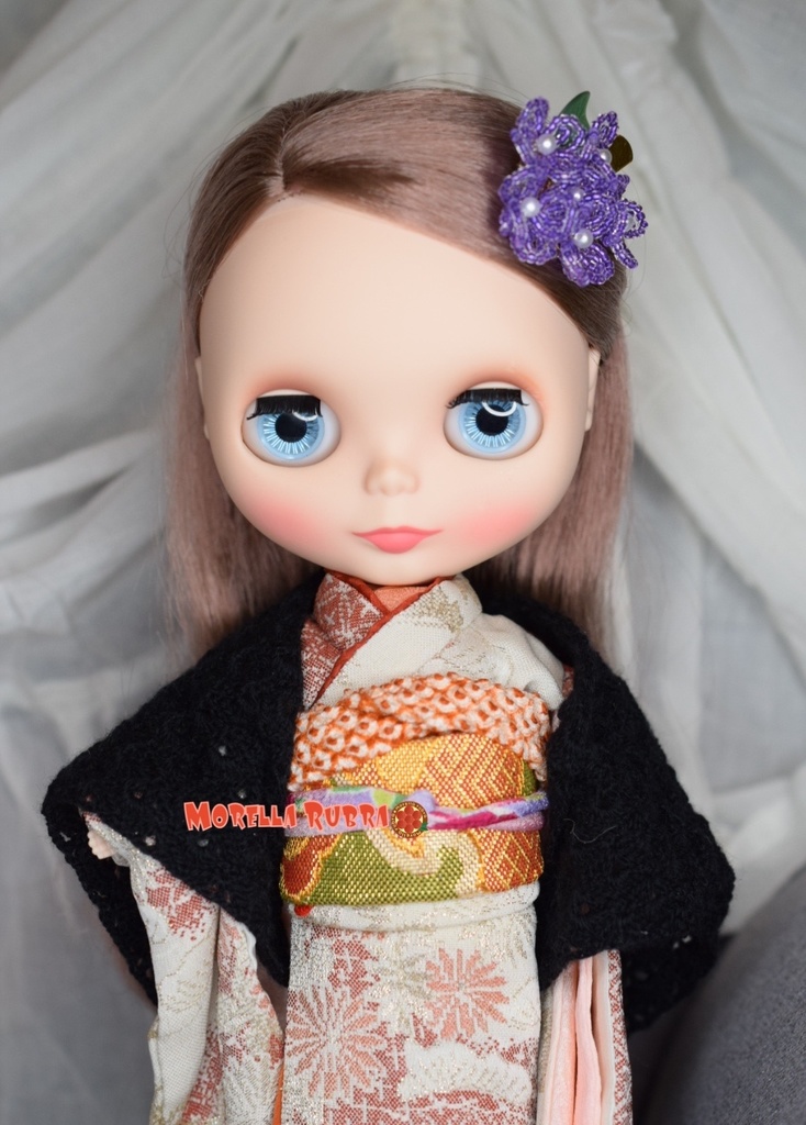 紫陽花のヘアクリップ(紫)