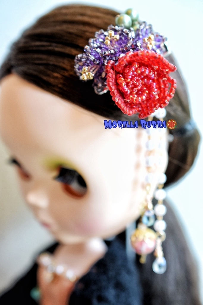 薔薇のヘアクリップ